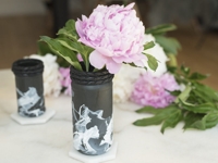 Pretty in Pistachio Faux Marble Vase